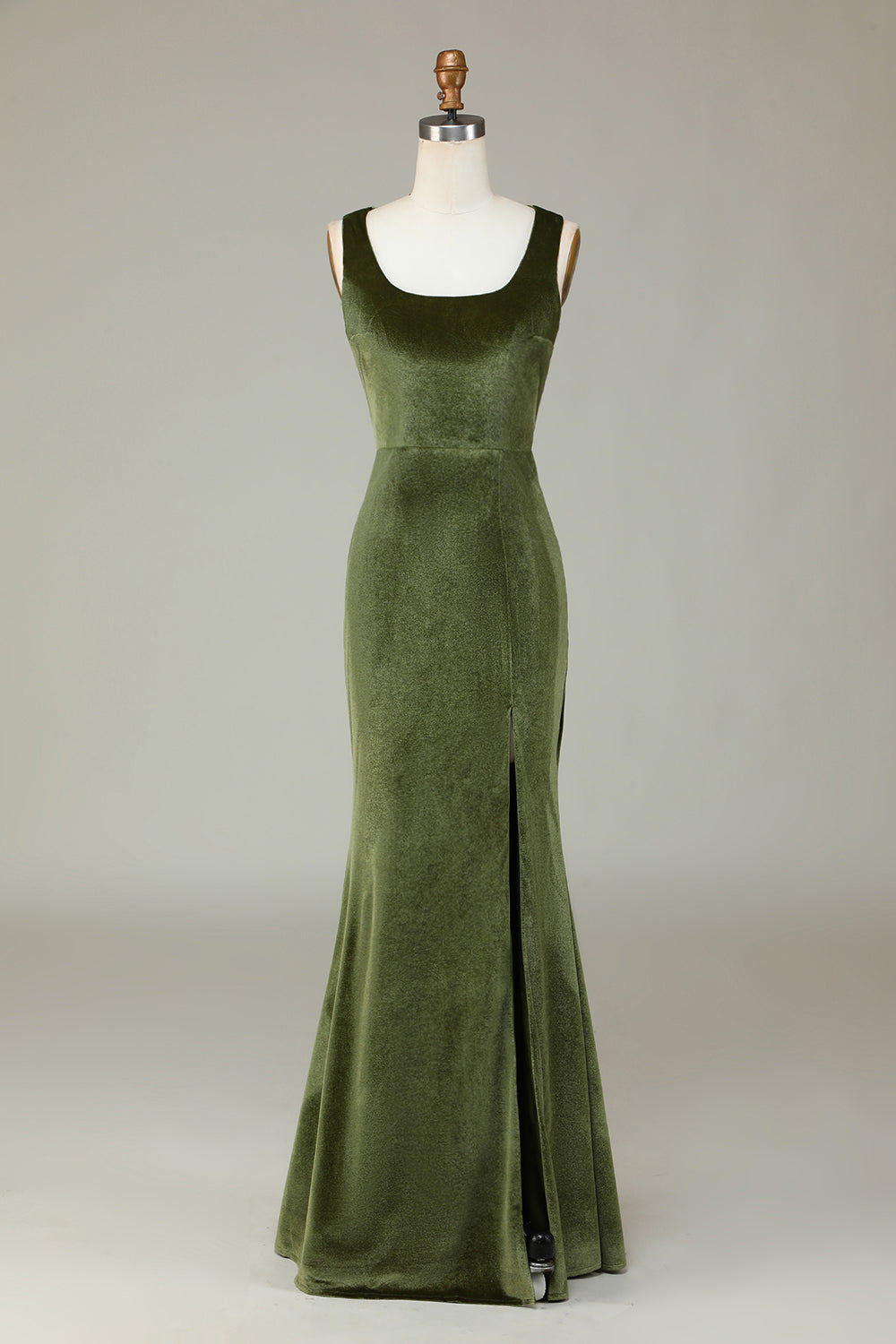 Velvet olive green on sale dress