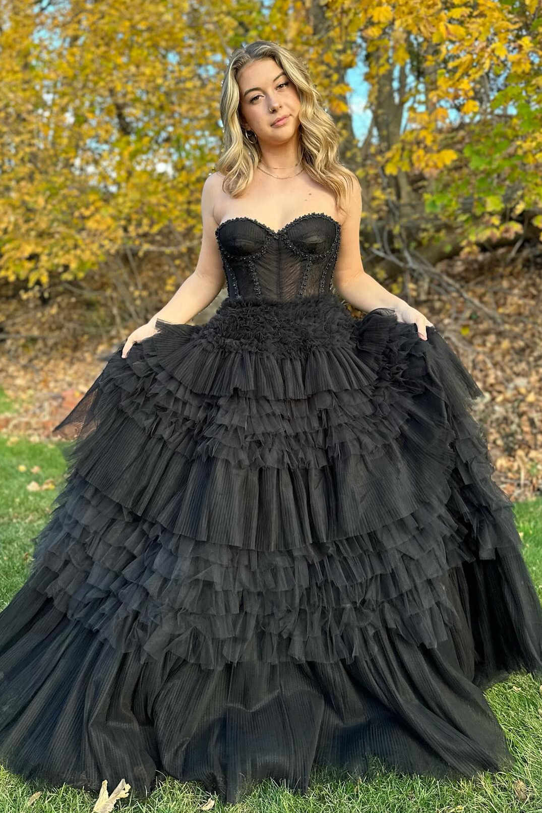 Sweetheart a Line Black Homecoming Dress