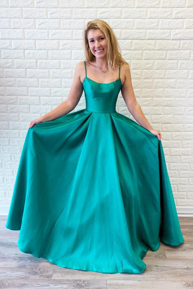 Turquoise spaghetti 2024 strap dress