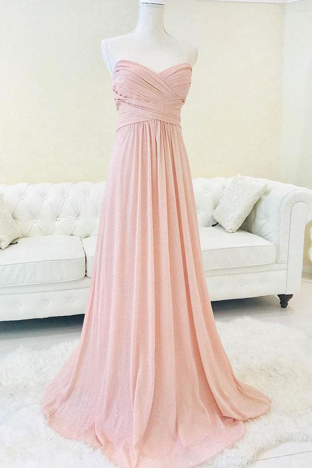 light pink bridesmaid dress chiffon