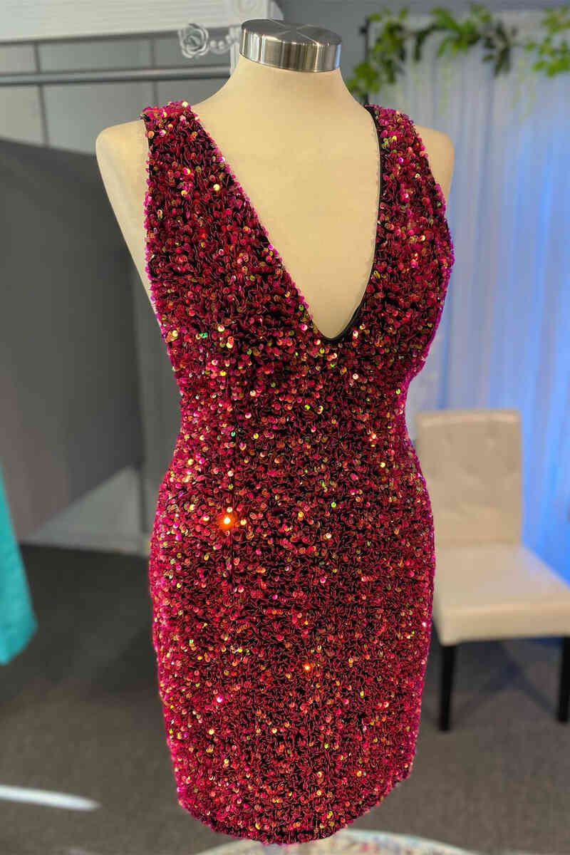 Burgundy bodycon shop homecoming dress