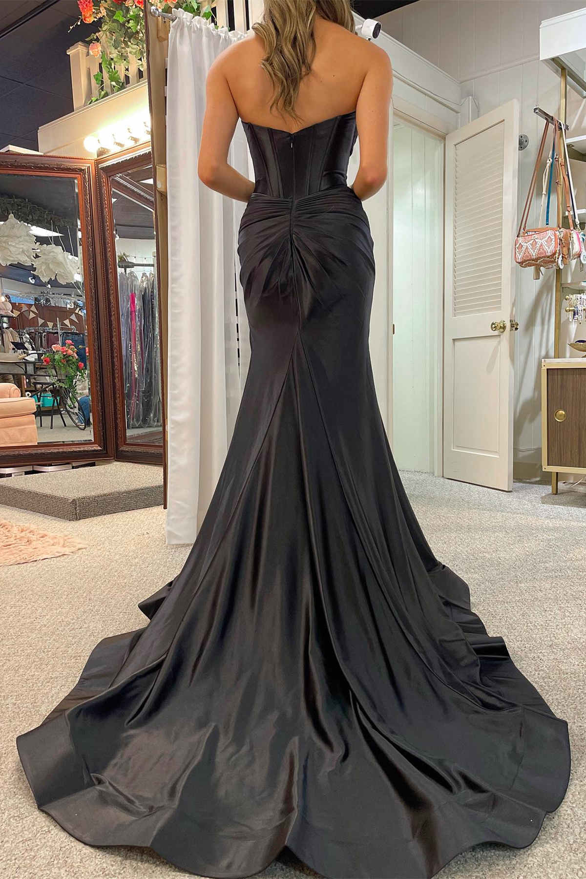 Sweetheart Cut Out Mermaid Long Prom Dress with Slit