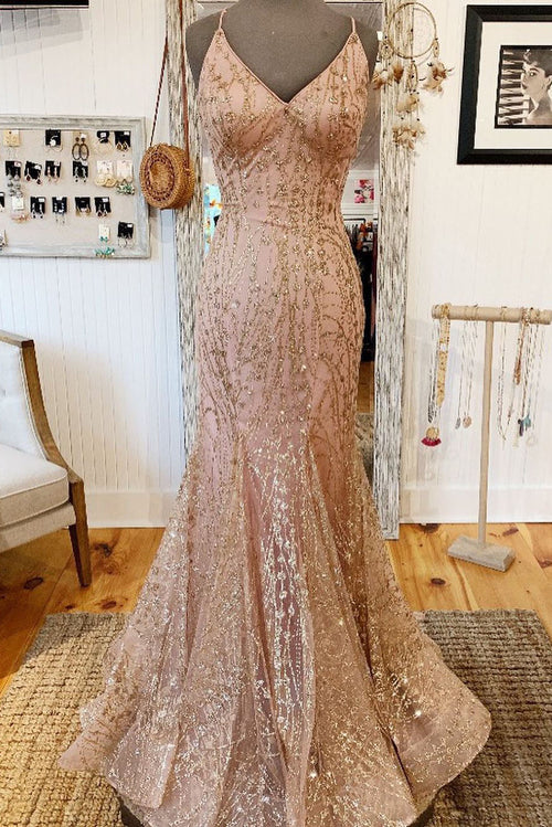 YESIDO Bridal Chic Gold Applique Prom Dress, High Neck Prom Dress, Vintage Prom Dresses, Prom Dresses 2022, 2023 Prom Dresses, Mermaid Prom Dresses, Vestidos de