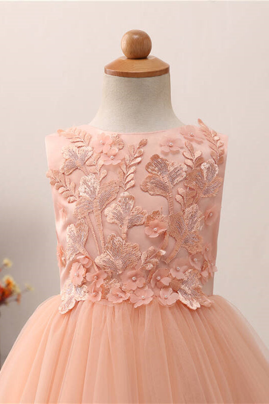 Light peach flower girl dresses hotsell