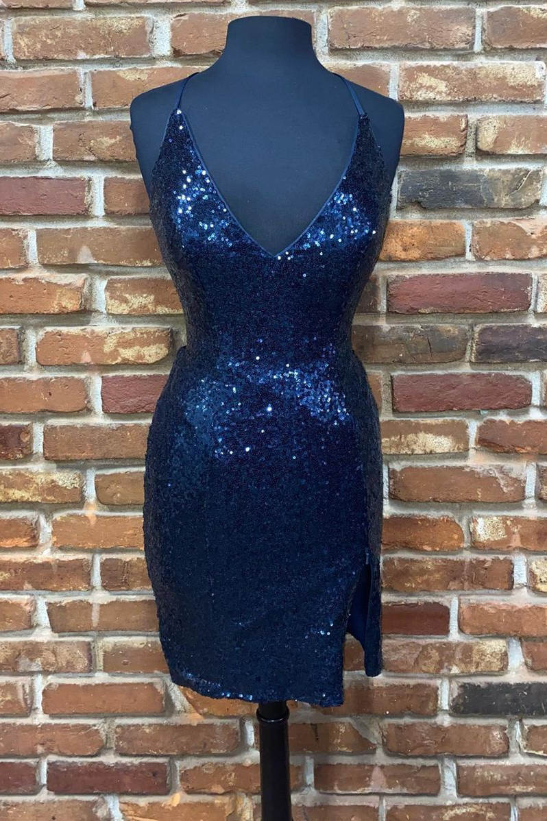 Navy blue short tight dress best sale