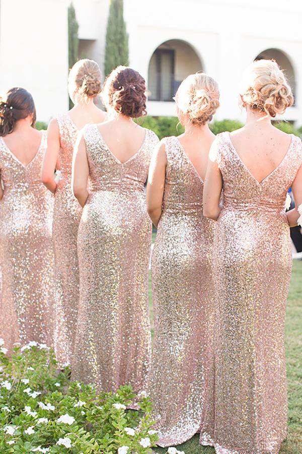 Fashion rose gold bridesmaid dresses near me