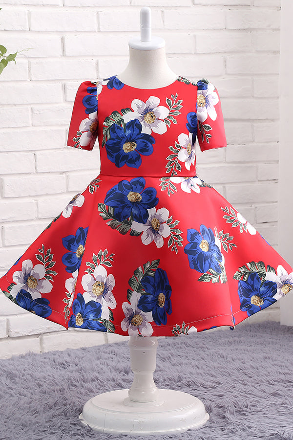 Floral Short Flower Girl Dress