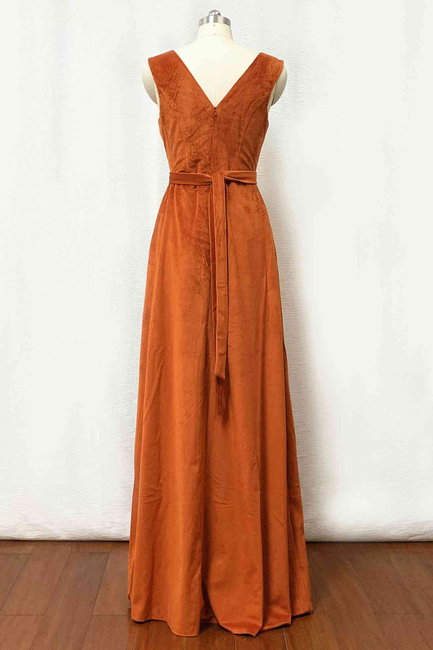 Burnt orange best sale linen dress