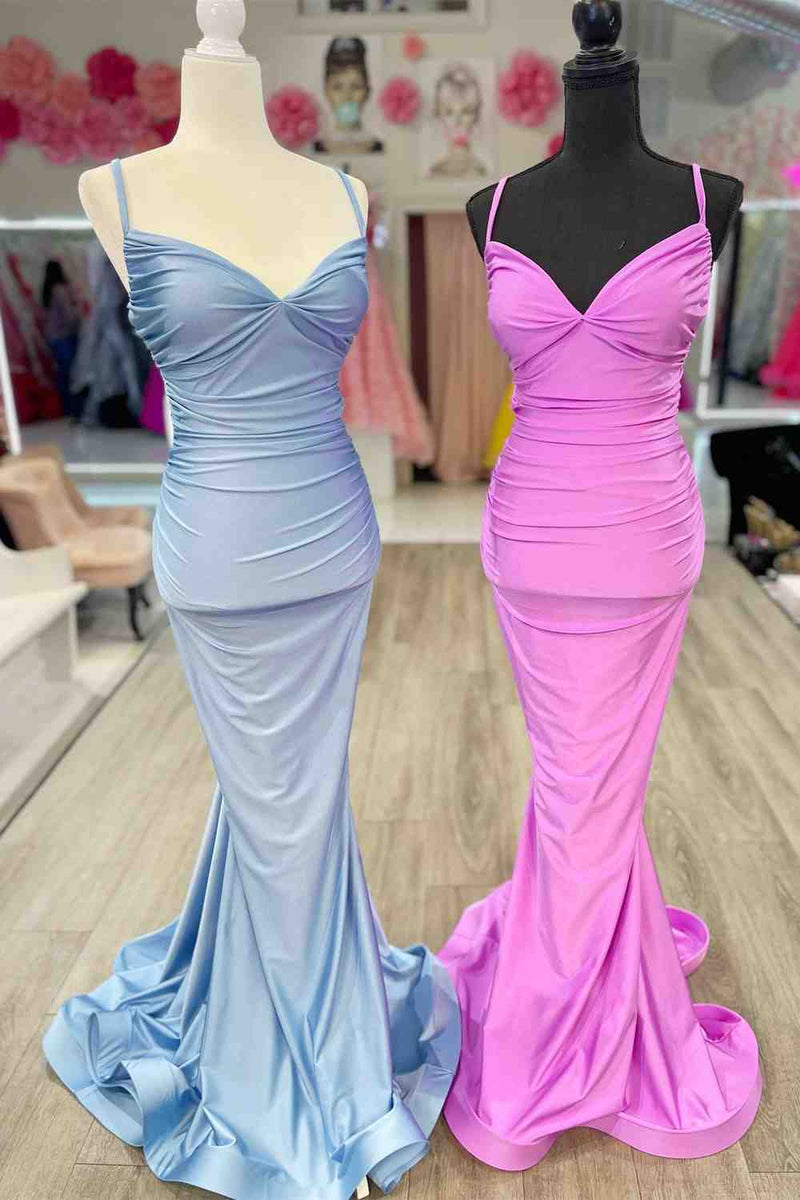 FancyVestido Mermaid V-Neck Silver Long Prom Dress with Open Back US 10 / Picture Color